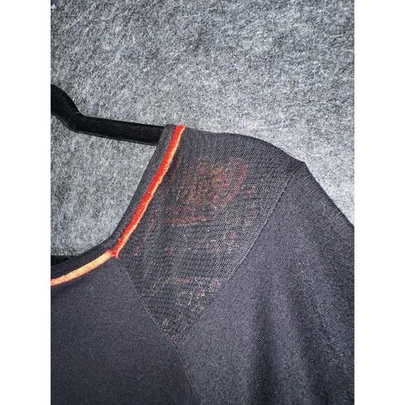 Vintage Collection Embroidered Tunic Top Blouse Black  Bell Sleeves Size  L - Picture 7 of 7